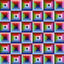 HALF PRICE Purple Squared Piecework by Anna Maria Premium Cotton Fabric sold per 1/2 Metre