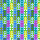 HALF PRICE Tropic Triangles Piecework by Anna Maria Premium Cotton Fabric sold per 1/2 Metre