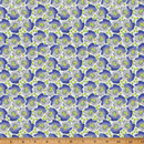 Whimsical Flower Garden Purple Pansy Floral, Premium Cotton Fabric sold per 1/2 Metre