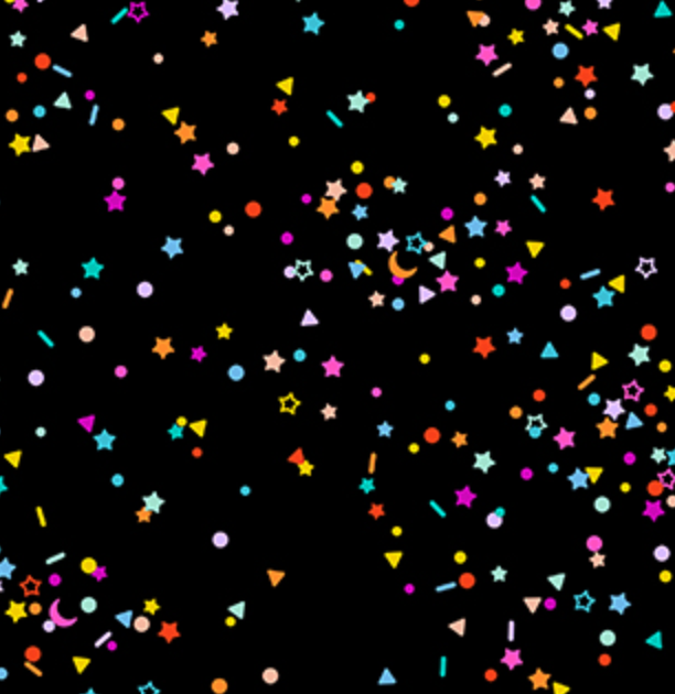 Confetti Dusk By Figo Themed Premium Cotton Sold Per 1/2 Metre