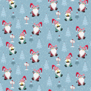 LAST HALF METRE PIECE North Pole Gnome Parade 100% Premium Cotton fabric