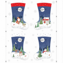 Christmas Eve Stocking Panel, 90 cm x 112cm (contains 4 individual stocking designs)