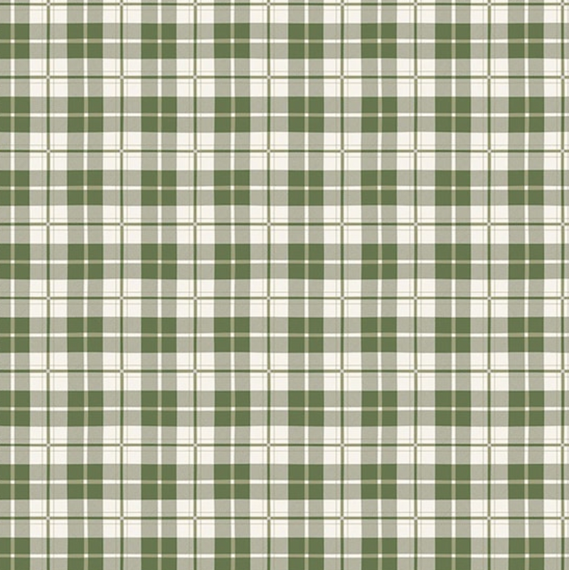 Green Plaid 100% Premium Cotton Christmas Fabric Sold Per 1/2 Metre