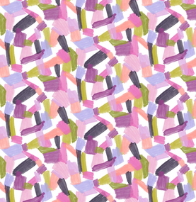 Brush Strokes Purple Perfection Premium Cotton Fabric By 3 Wishes Sold Per 1/2 Metre