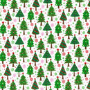 Christmas Trees Polycotton fabric, 112cm wide per 1/2 metre