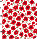 Ivory Poppy Parade - 100% Cotton Poplin Fabric - Sold Per Half Metre 112cm wide