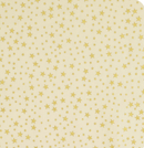 Rose & Hubble, Ivory & Gold Scattered Star 100% cotton fabric 136cm wide per 1/2 metre