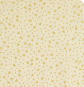 Rose & Hubble, Ivory & Gold Scattered Star 100% cotton fabric 136cm wide per 1/2 metre