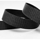 Black Polypropylene Webbing 25mm Wide Sold Per Metre