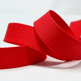 Red Polypropylene Webbing 25mm Wide Sold Per Metre