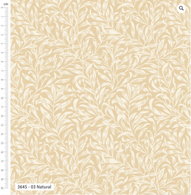 William Morris Natural Willow Bough 100% Cotton Fabric - Sold Per Half Metre