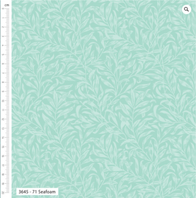 William Morris Seafoam Willow Bough 100% Cotton Fabric - Sold Per Half Metre