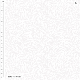 William Morris White Willow Bough 100% Cotton Fabric - Sold Per Half Metre