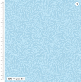 William Morris Light Blue Willow Bough 100% Cotton Fabric - Sold Per Half Metre