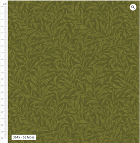 William Morris Moss Willow Bough 100% Cotton Fabric - Sold Per Half Metre