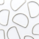 Silver Metal D-Rings - 38mm - Sold Individually