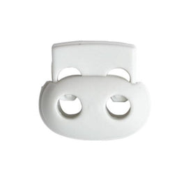 White 2 Hole Cord Lock/Adjustable Slider Sold Individually