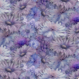 Timeless Treasures, Thistle, Blooming Daisies Fabric, 100% premium cotton