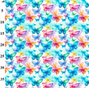 Rainbow Butterflies 100% Cotton Poplin Sold Per 1/2 Metre 112cm Wide