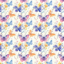 Whispering Butterfly Fields 100% Cotton Poplin Sold Per 1/2 Metre, 112cm Wide