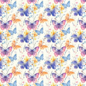 Whispering Butterfly Fields 100% Cotton Poplin Sold Per 1/2 Metre, 112cm Wide