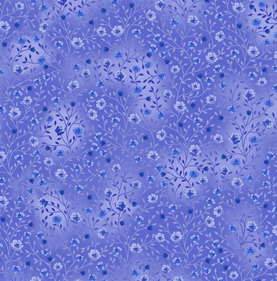 Periwinkle Bloom & Blend 100% Premium Cotton Fabric Sold Per 1/2 Metre 112cm Wide