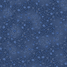 Navy Blue Bloom & Blend 100% Premium Cotton Fabric Sold Per 1/2 Metre 112cm Wide