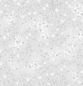 White Bloom & Blend 100% Premium Cotton Fabric Sold Per 1/2 Metre 112cm Wide