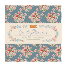 Tilda Summer & Ocean Blue's Charm Pack 5" Squares 32 Pieces
