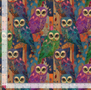 Timeless Treasures Owl Forest Premium Cotton Fabric Sold Per 1/2 Metre