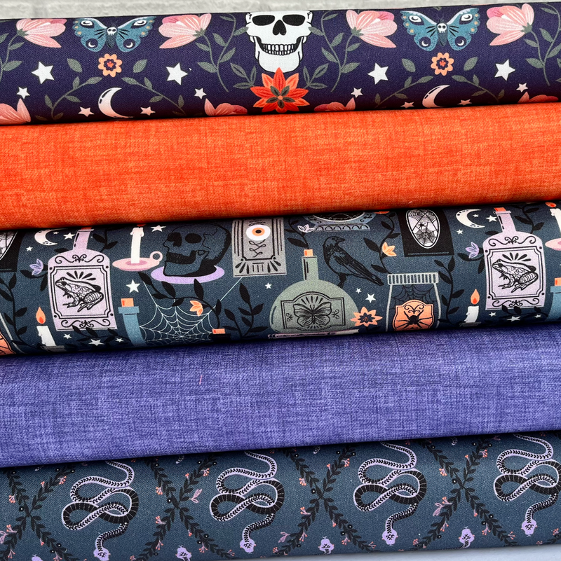 5 Piece Spellbound Fat Quarter Bundle 100% Premium Cotton Fabric