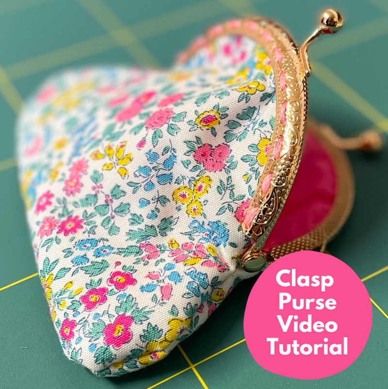 Clasp purse video tutorial, perfect for beginner sewers