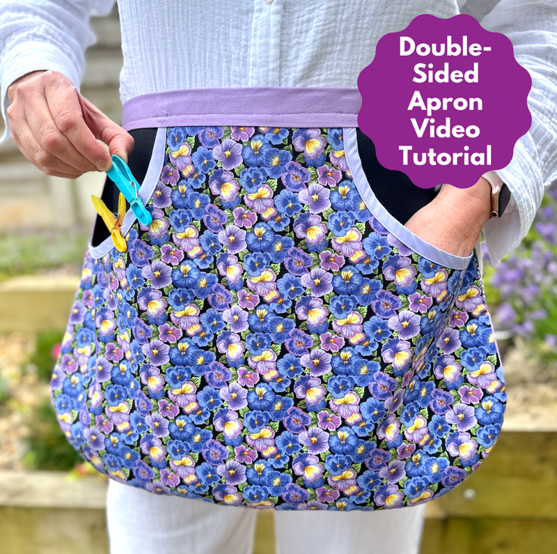 Reversible Cooking or Gardening Apron Sewing Video tutorial
