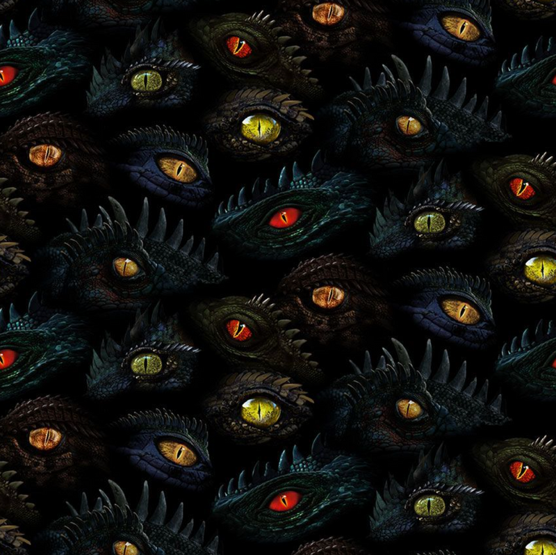 Dragon Lair Fabric 100% Premium Cotton by Timeless Treasures Per 1/2 Metre