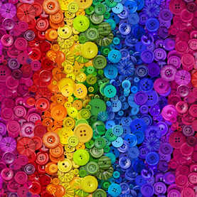 Timeless Treasures Button Wave 100% Premium Cotton Fabric Sold Per 1/2 Metre