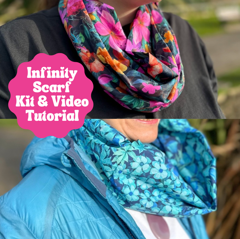 (Tropical Version) Lawn Fabric Kit To Make Amanda's Infinity Scarf Plus Video Tutorial