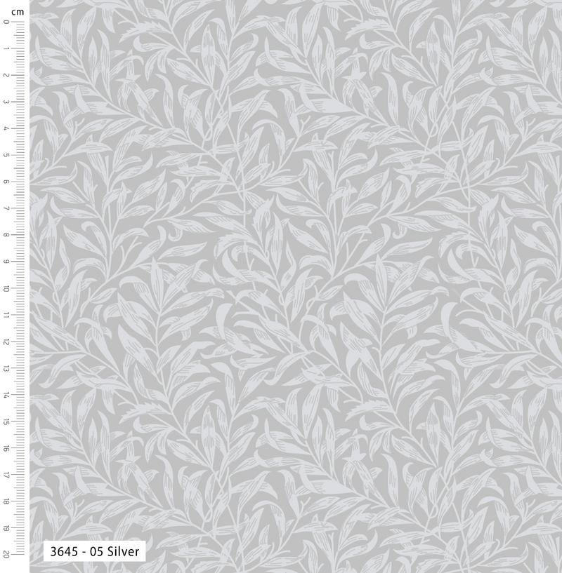 Silver Willow Bough 100% Cotton Fabric - Sold Per Half Metre
