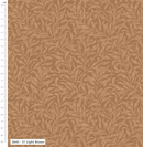 William Morris Light Brown Willow Bough 100% Cotton Fabric - Sold Per Half Metre