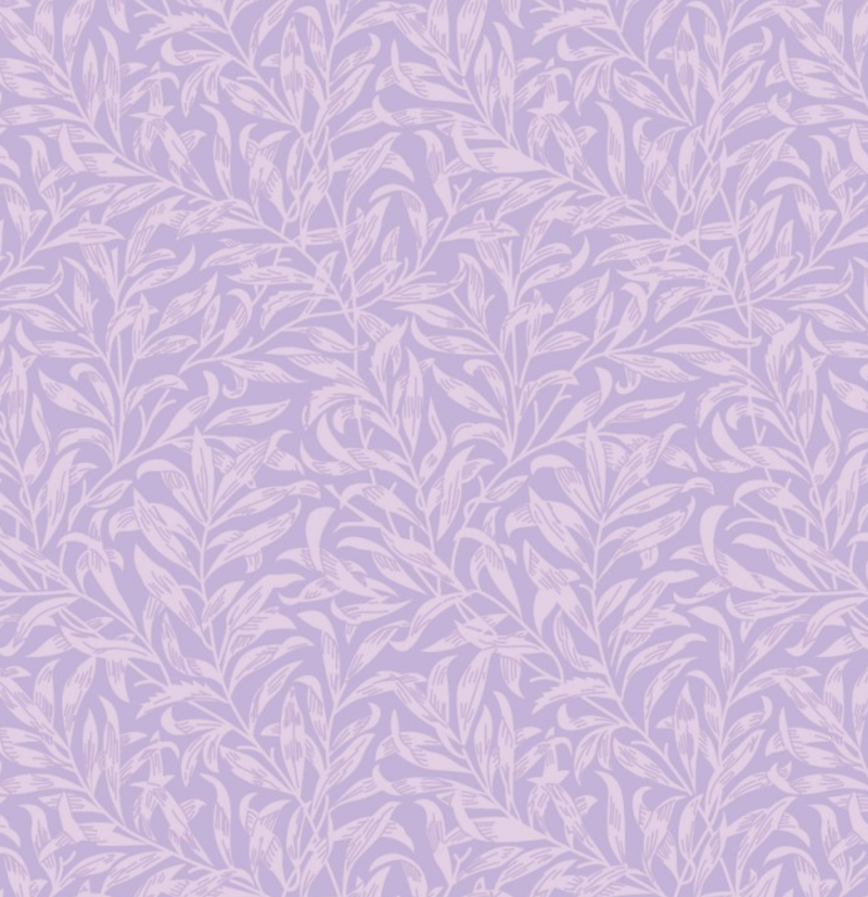 Lilac Willow Bough 100% Cotton Fabric - Sold Per Half Metre