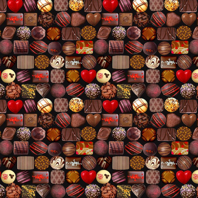 Timeless Treasures Chocolates Premium Cotton Fabric Sold Per 1/2 Metre