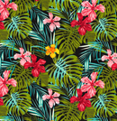 Green Tropical Paradise 100% Cotton Poplin Sold Per 1/2 Metre 112cm Wide