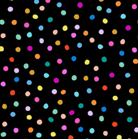 Rainbow Spots Dusk By Figo Themed Premium Cotton Sold Per 1/2 Metre