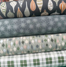 All The Baubles Snowfall 4 Piece Fat Quarter Bundle 100% Premium Cotton Fabric