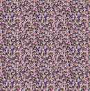 Tiny Flowers Purple Perfection Premium Cotton Fabric By 3 Wishes Sold Per 1/2 Metre