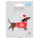 Trimits Dachshund/Sausage Dog Iron-On Christmas Motif