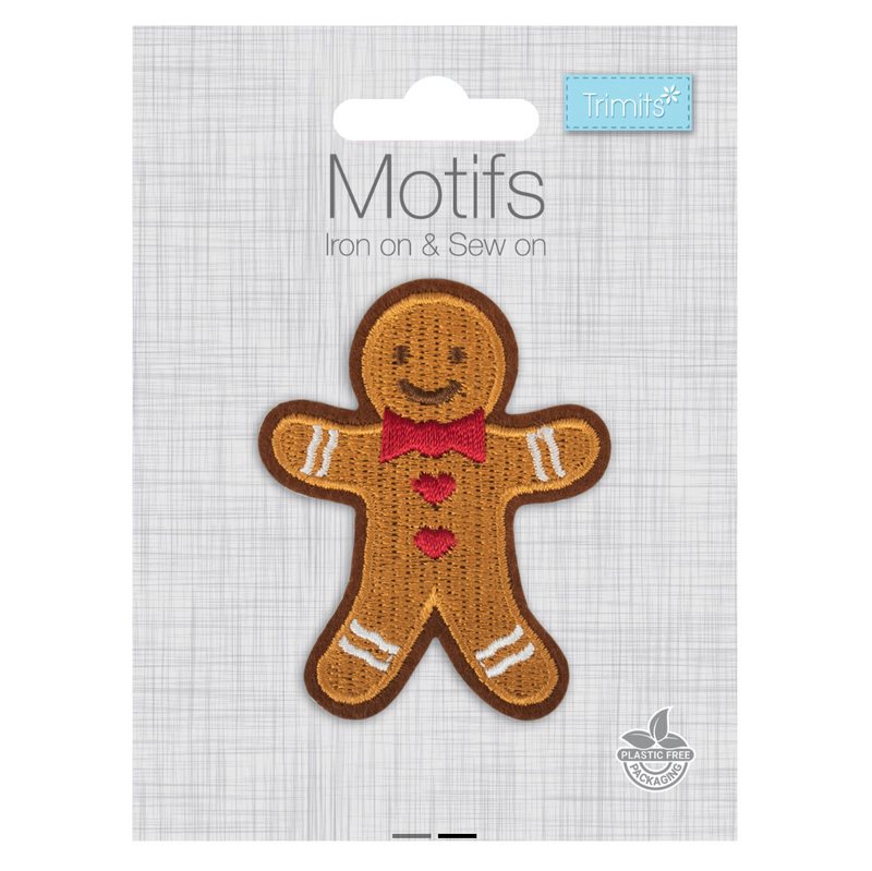 Trimits Gingerbread Man Iron-On Christmas Motif