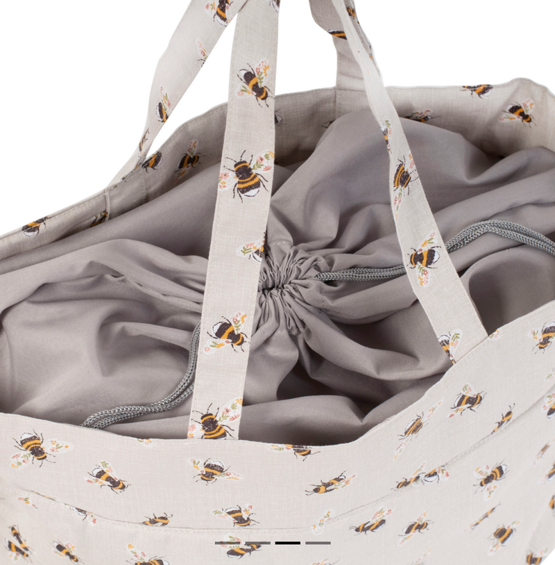 Drawstring Bee Themed Project Bag