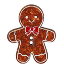 Wooden Gingerbread Buttons Sold Per 1 Button
