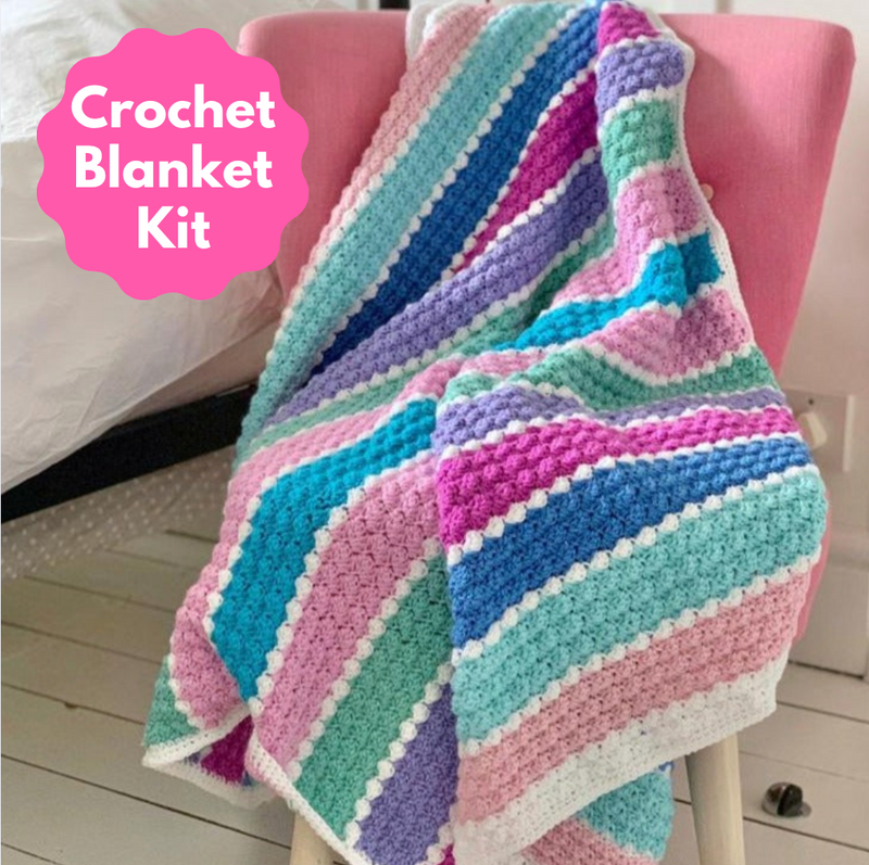 Amanda's Crochet Blanket kit including PDF Pattern - Ice Cream Colourway (For Stitchi Club Members)
