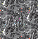 Grey Work Cheetah By Tula Pink 100% Premium Cotton Fabric 112cm Wide Per 1/2 Metre